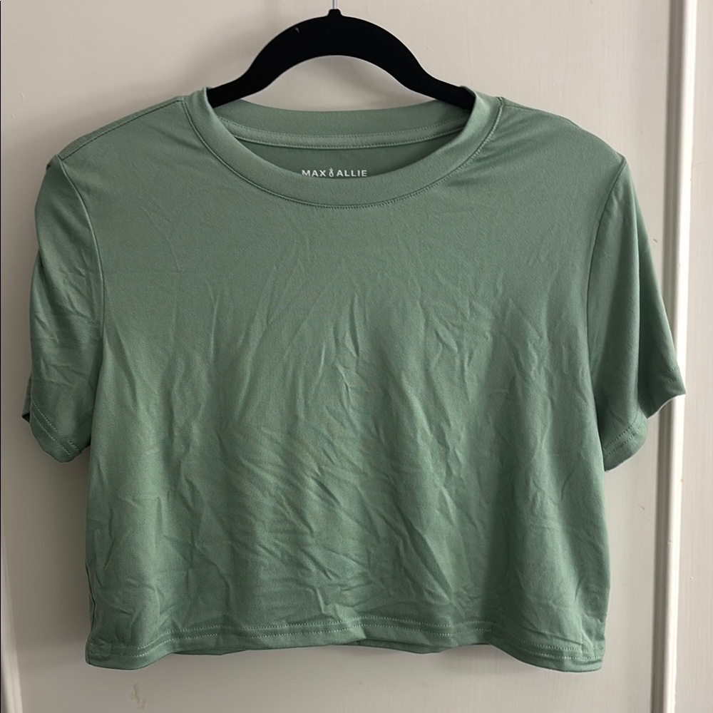 Max & Cleo Green Crop T-Shirt Short Sleeve